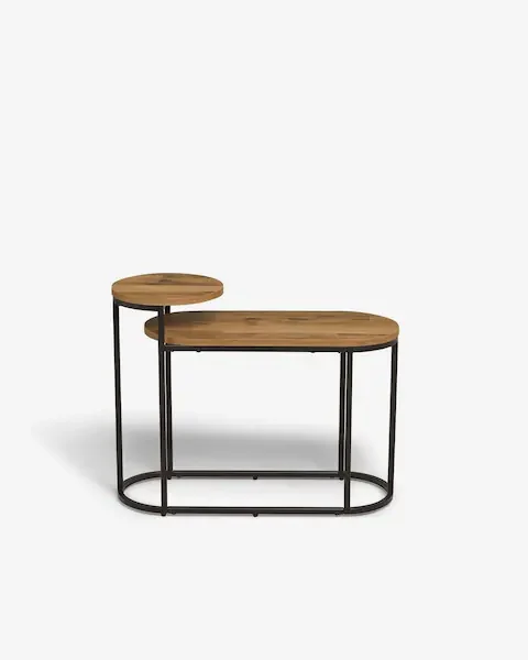 Dark Bronx Oak Effect Side Table