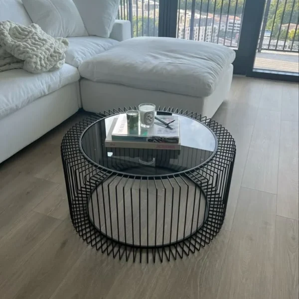 Metal Center Table — Industrial and Modern Style