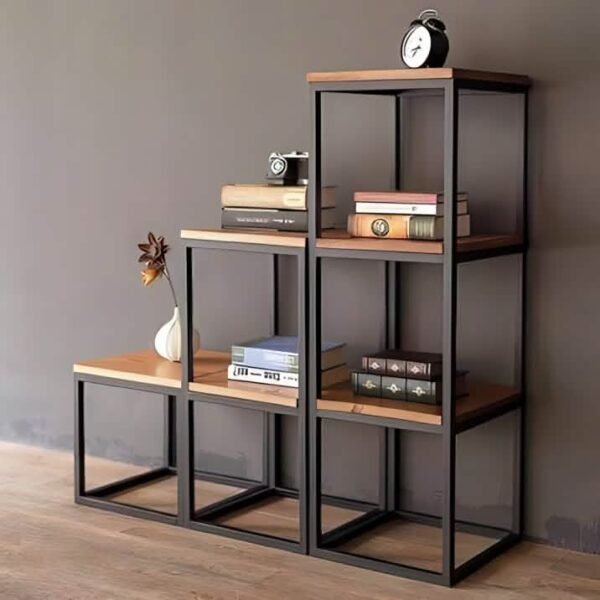 Modern Industrial Solid Wood Shelf
