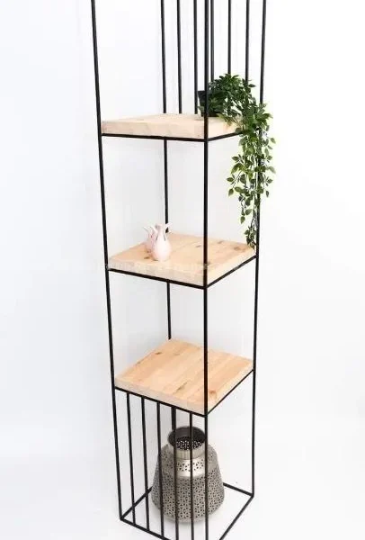 Tall Shelf Unit — Wood Finish